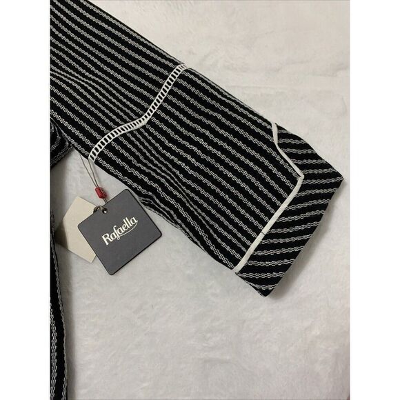 Rafaella Striped Woven Textured Boho Black Pink Blazer Jacket Women’s Sz XL, NWT - Picture 7 of 13